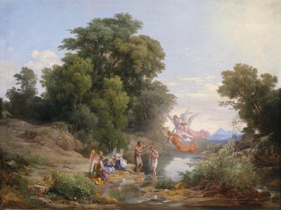 Baptism of Christ by John the Baptist in the Jordan by Károly Markó